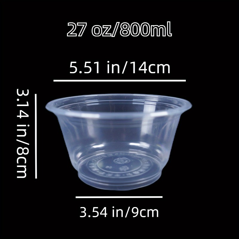 10/50pcs Clear Meal Prep Plastic Salad Bowls With Lids Airtight Disposable  Soup Fruit Lunch Set Stackable Leakproof Microwave Safe Freezer Safe Weddin