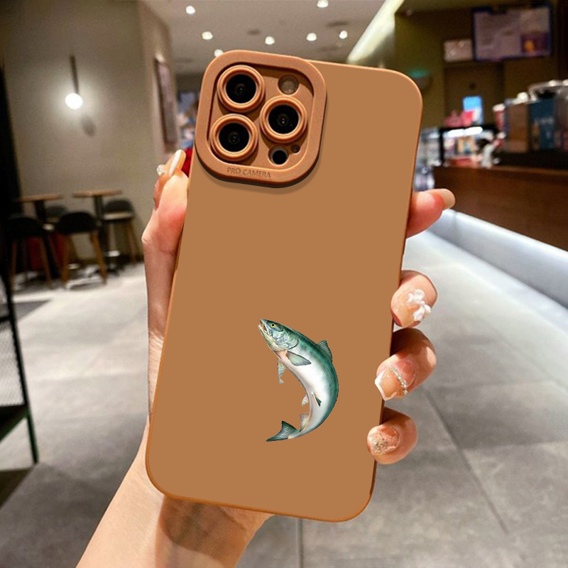 Fish Bird Luxury Shockproof Phone Case Iphone 11 14 13 12 - Temu
