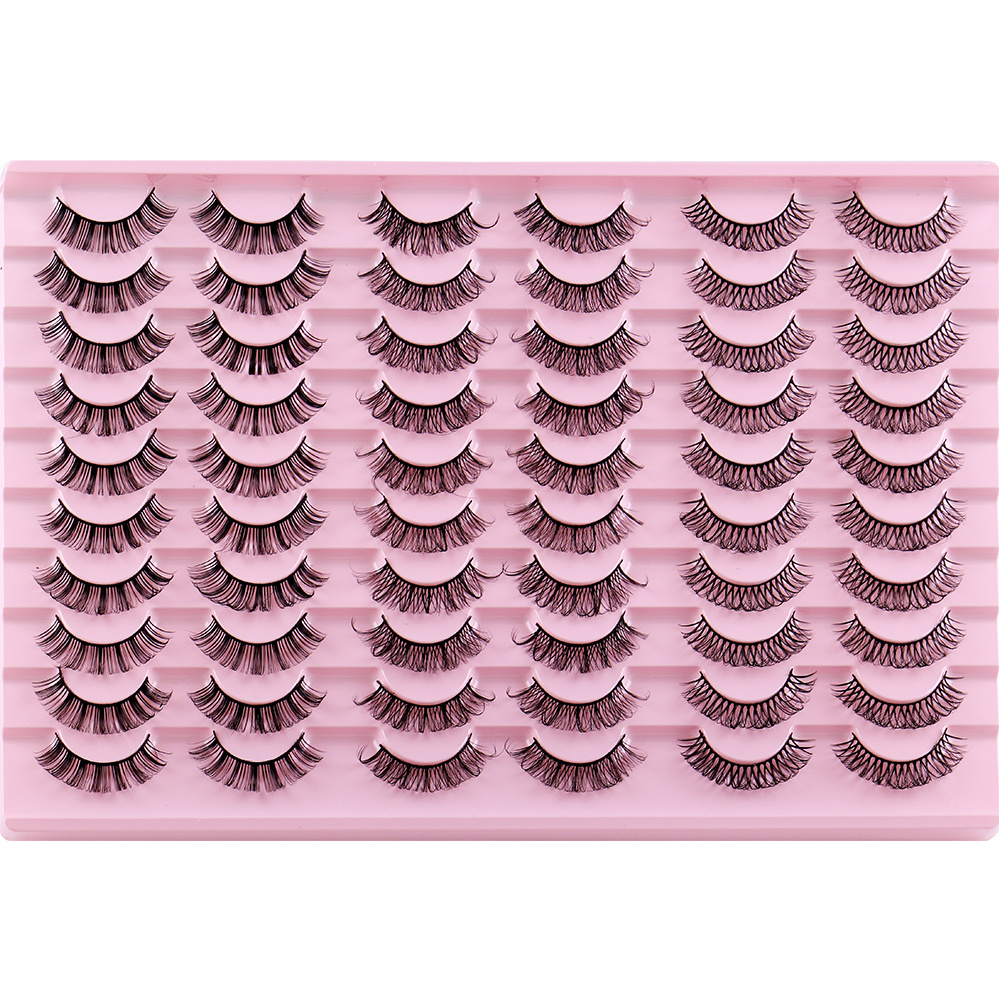 30 Pairs 3D False Eyelashes Faux Mink Lashes Dramatic Volume Long Lashes