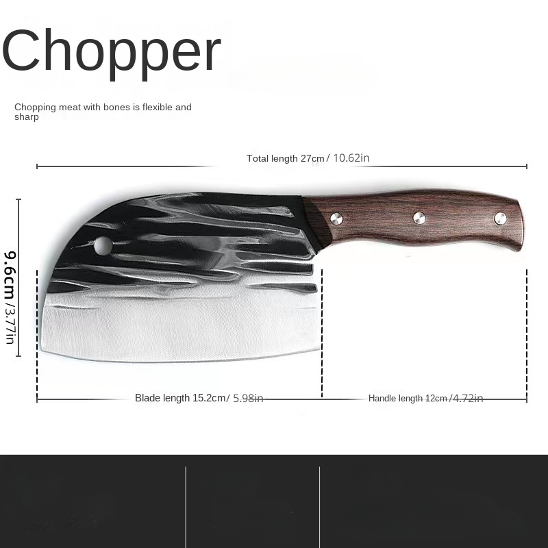 9 Inch Big Knife Chopper Slicing Handmade Forge Longquan Kitchen