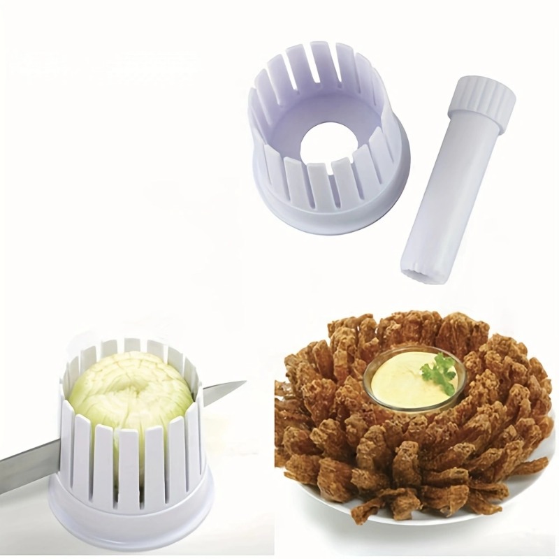 Norpro Blooming Onion Blossom Maker, White, Fry Slicer & Core