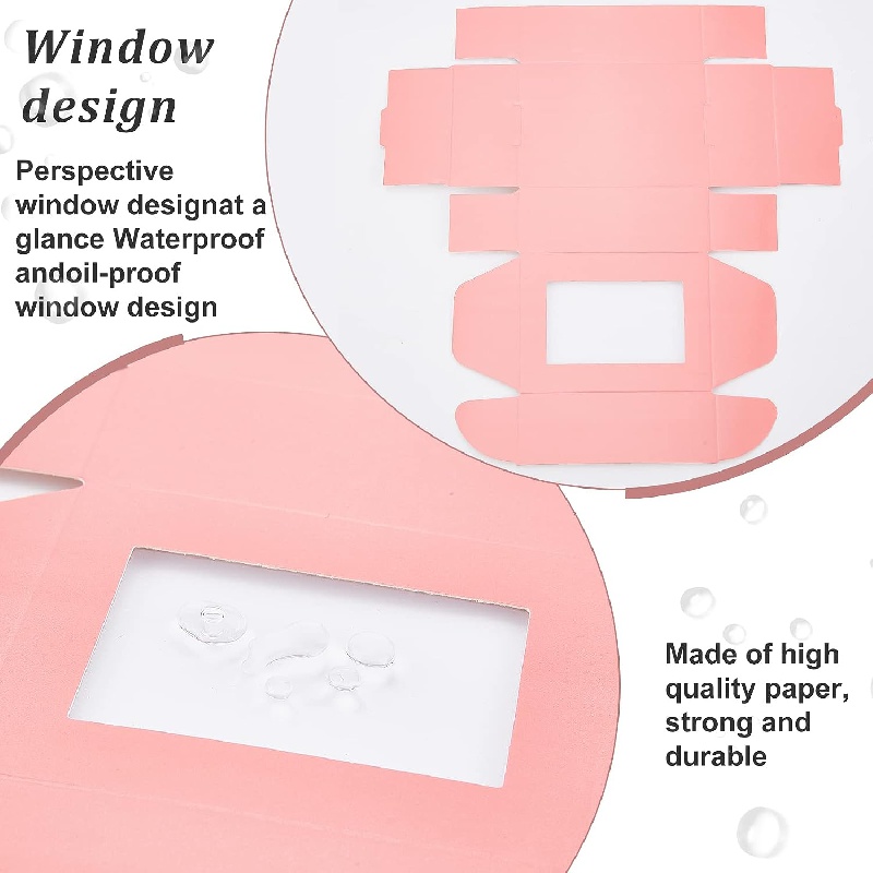 30pcs Cookie Boxes With Window Bakery Gift