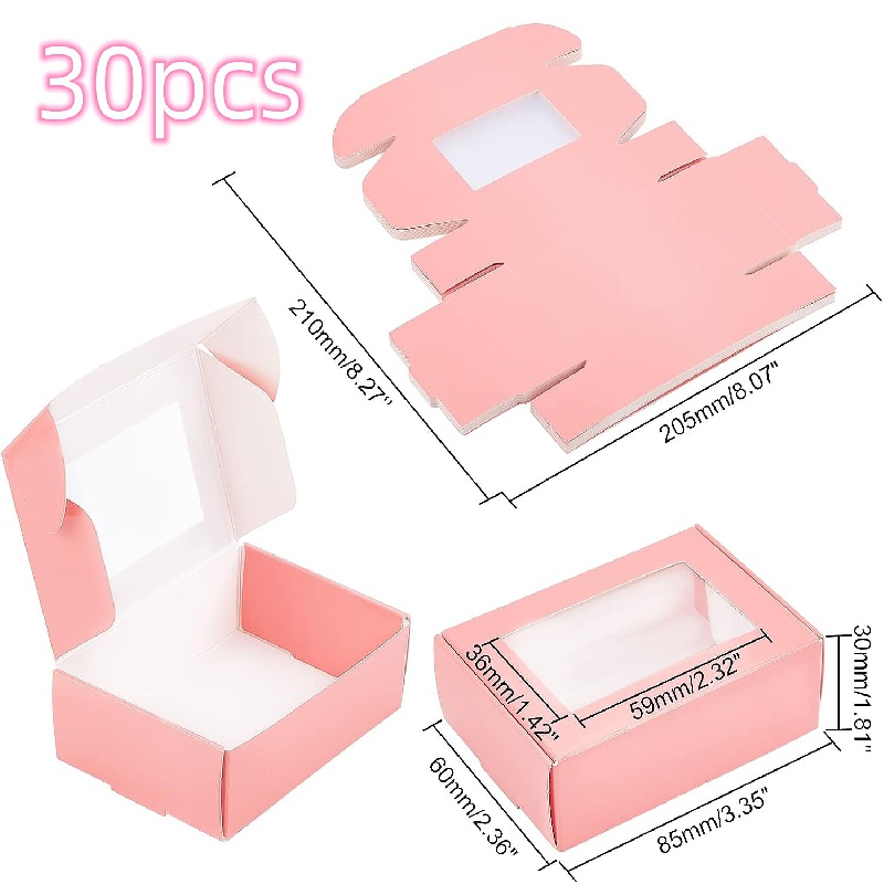 30pcs Cookie Boxes With Window Bakery Gift