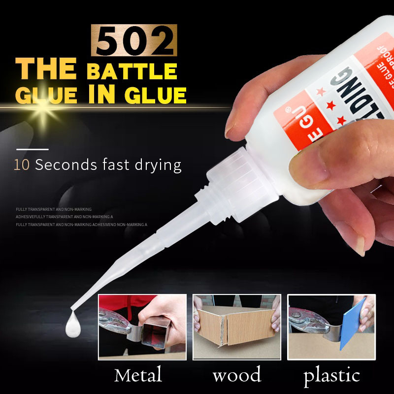 6/12pcs Super Glue Colle Rapide Adhésif Extra-Forte Cyanoacrylate Plastique  Cuir