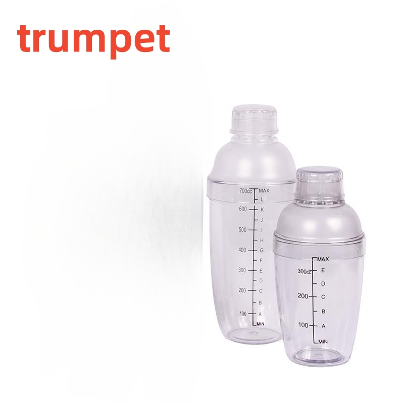 Mixer Cup, 1000Ml Hand Shake Cup Cocktail Shaker Transparent Mixer Cup  Clear Bar Shaker Wine Milk Tea Shaker Cup With Scale (White)