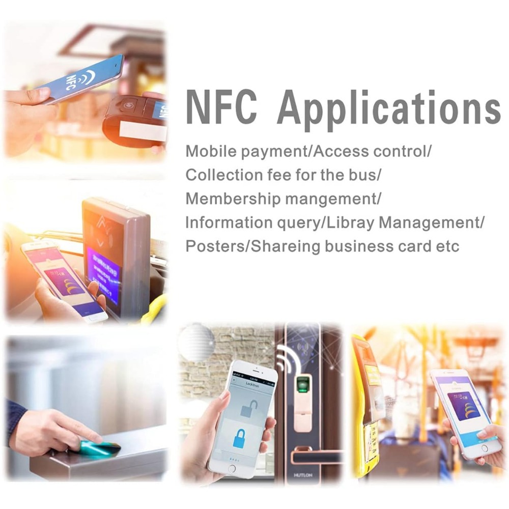 30pcs NFC Cards Blank NFC Tags NFC 215 Cards White NFC Cards Rewritable NFC  Tag Android,504 Bytes Memory,Work Perfectly with TagMo and All NFC-Enabled