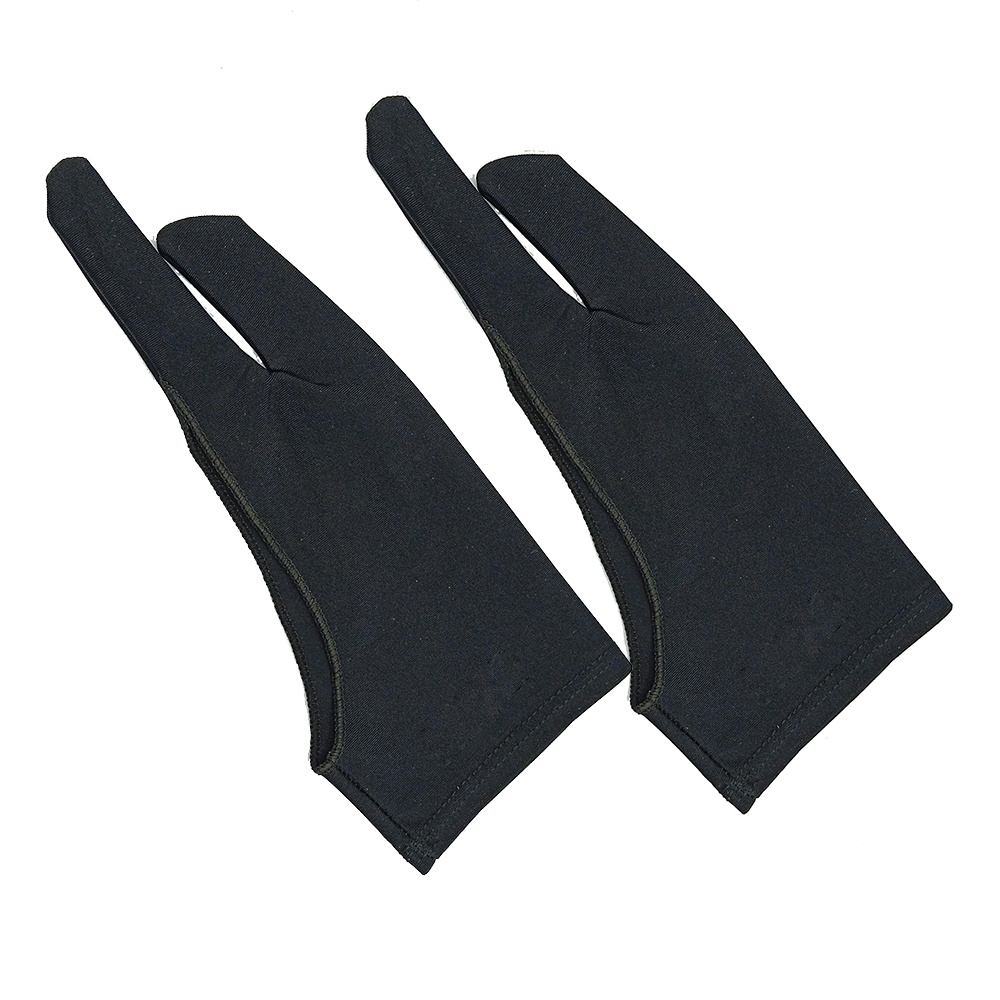 Anti Smudge Two finger Anti Touch Drawing Gloves For Drawing