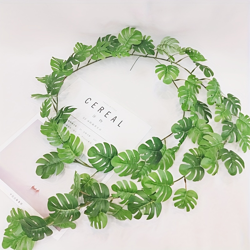 3pcs/12pcs-86 FT Artificial Plant, Artificial Ivy Fake Greenery Leaf ,Green  Ivy Leaf Garland Silk Wall Hanging Vine, Home Garden Decoration Wedding  Party DIY Fake Wreath Leaves,Garden Home Kitchen Office Wall Decoration