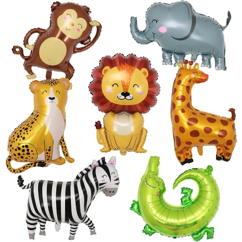 35pcs 1-9 Jungle Safari Nombre d'animaux Ensemble de ballons