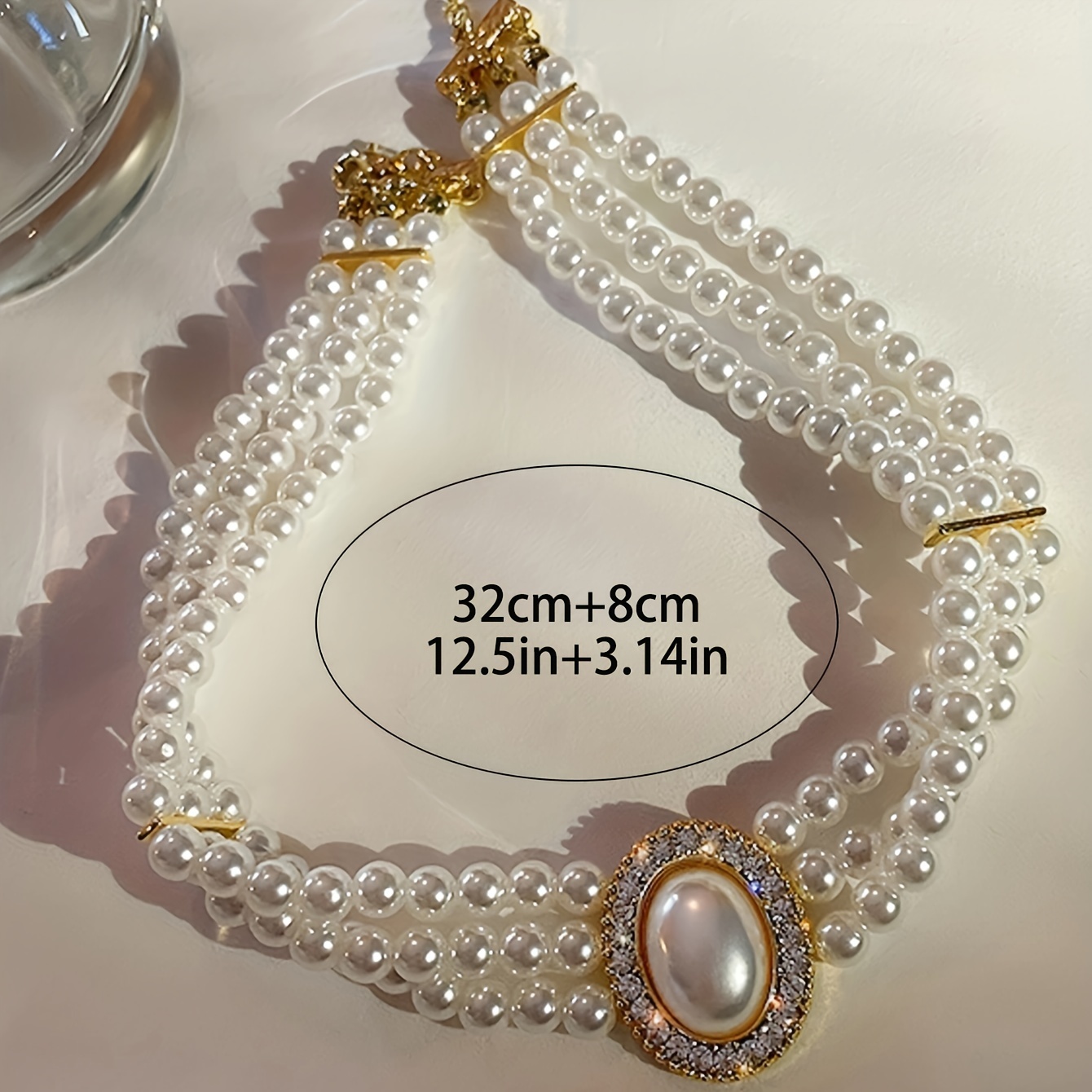 1pc elegant vintage choker necklace inlaid shiny rhinestones elegant neck jewelry decor for men and women