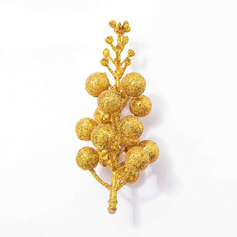 Christmas Glitter Berries Stems Artificial Christmas Picks - Temu