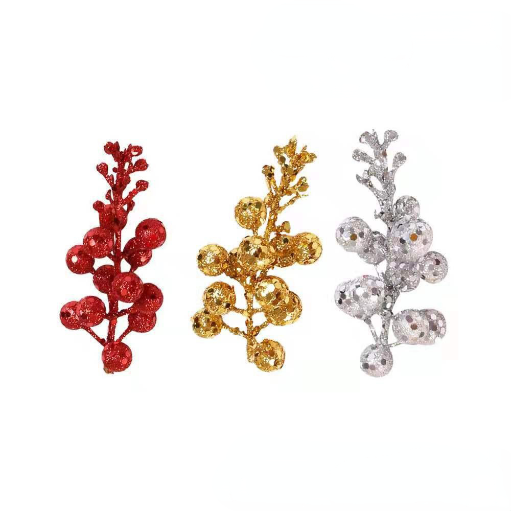 Christmas Glitter Berries Stems Artificial Christmas Picks - Temu United  Kingdom