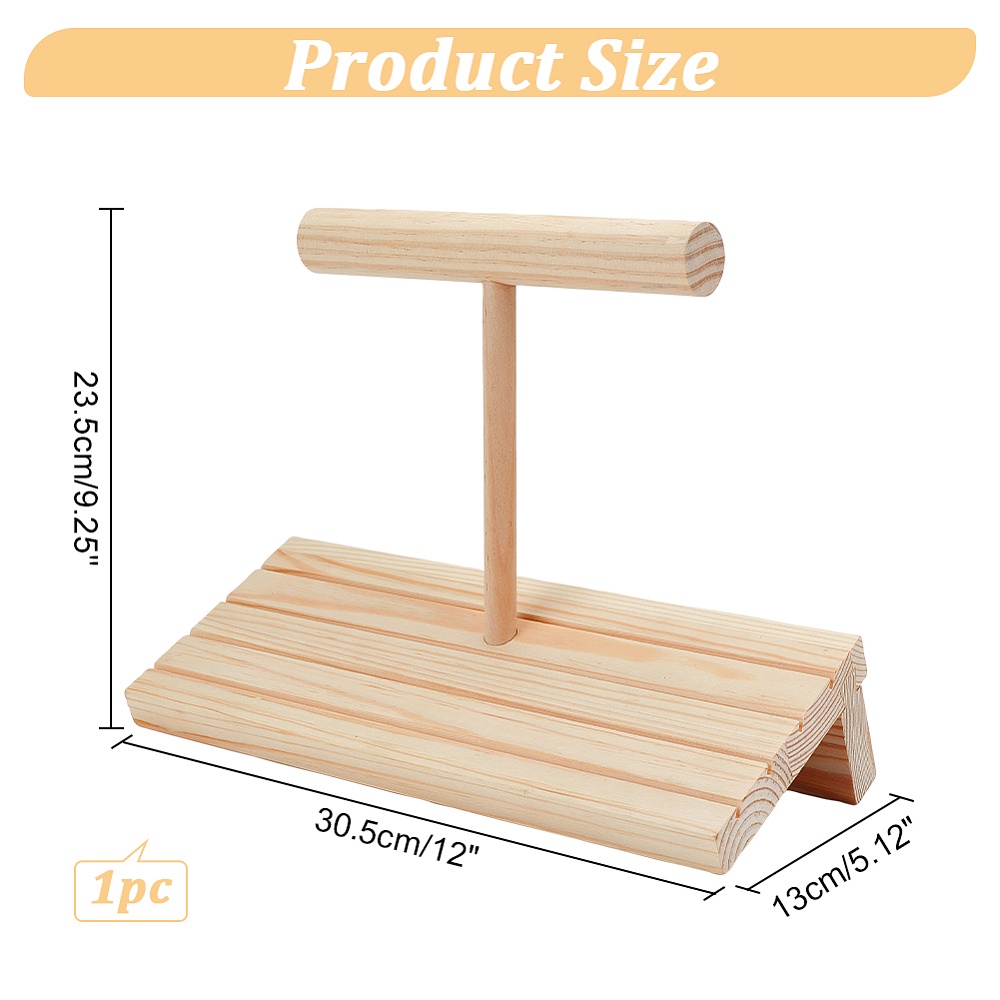 1 Set Espositori Per Gioielli Con Barra A T In Legno Con Vassoio Porta  Organizer Posteriore Inclinato