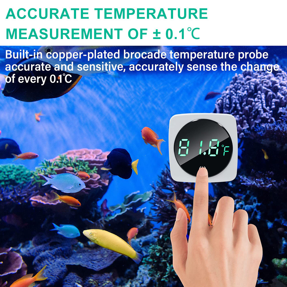 Mini Digital Thermometer Pet Electronic LCD Display Temperature Meter for  Reptile Box Fish Tank Temperature Measure