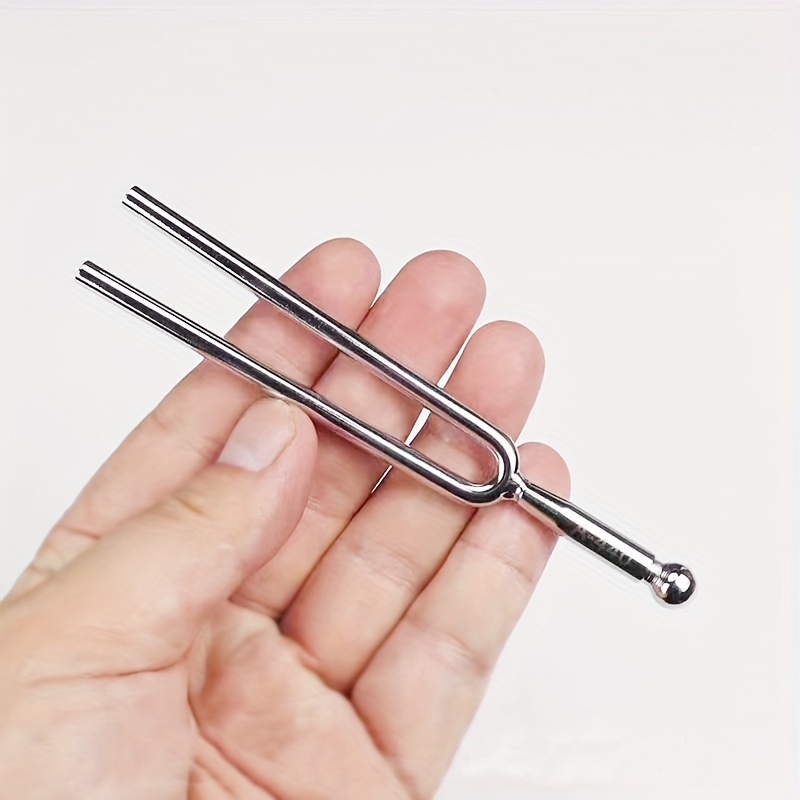 DHWEKU 1 stuk stemvorken, A440 Hz, stemvork van roestvrij staal, standaard gitaar, voor standaard muziekinstrumenten, gitaar, viool, stemapparaat ( zilver