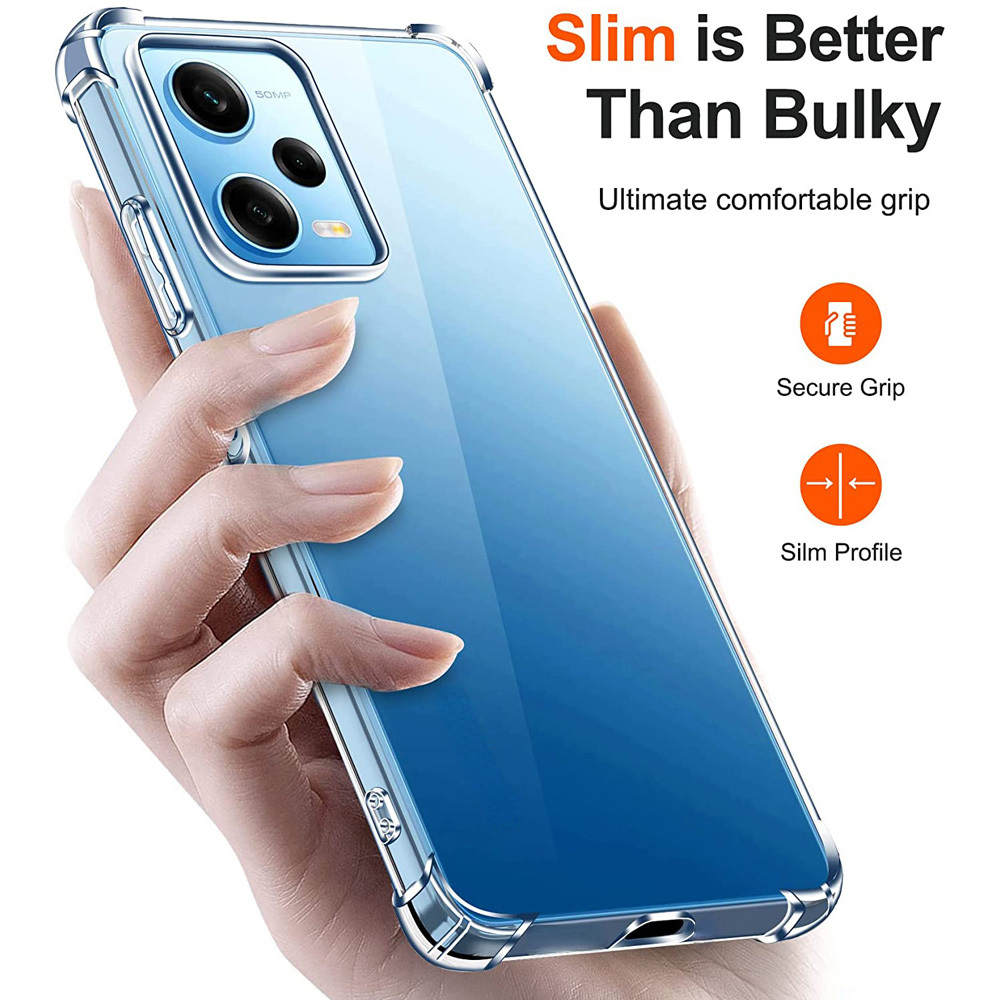 Case for Xiaomi Poco X5 Pro 5G, Redmi Note 12 Pro 5G Case, with Two Screen  Protector, Poco X5 Pro Case Crystal Clear Ultra Thin Soft TPU Flexible Case