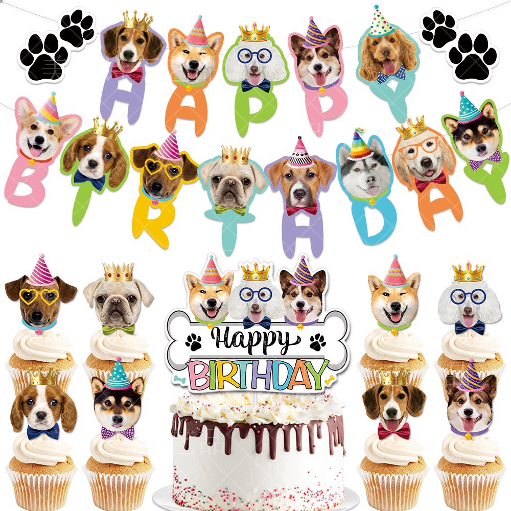 Suministros de decoración de tartas de la patrulla canina, accesorios para  tartas de feliz cumpleaños, soporte