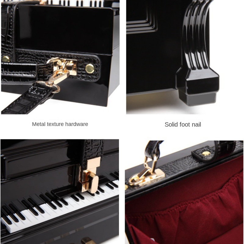 Piano Shape Handbag, Acrylic Box Shaped Purses, Women's Chain Crossbody Bag  For Gift - Temu Lithuania