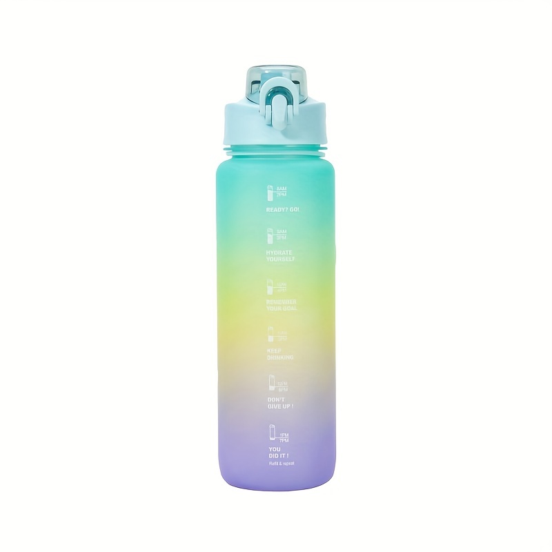 Leakproof Gradient Water Bottles Lockable Lid For Outdoor - Temu