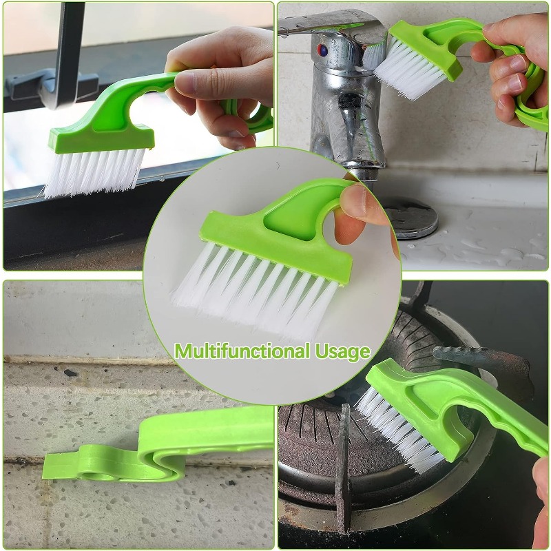 1pc Window Track Cleaning Brush With Dustpan, Small Brush For