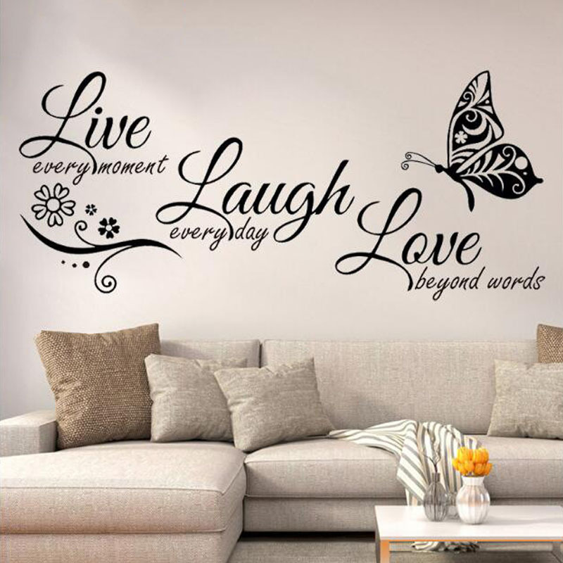 Live Laugh Love Mirror Sticker - Self-adhesive Acrylic Wall Decal For  Bedroom, Living Room, And Background Wall Arrangement - Temu Japan