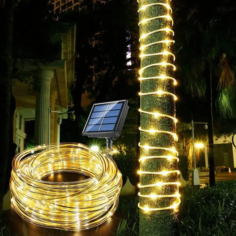100led Solar Rope Light Warm Light Cool Light Multi colour - Temu