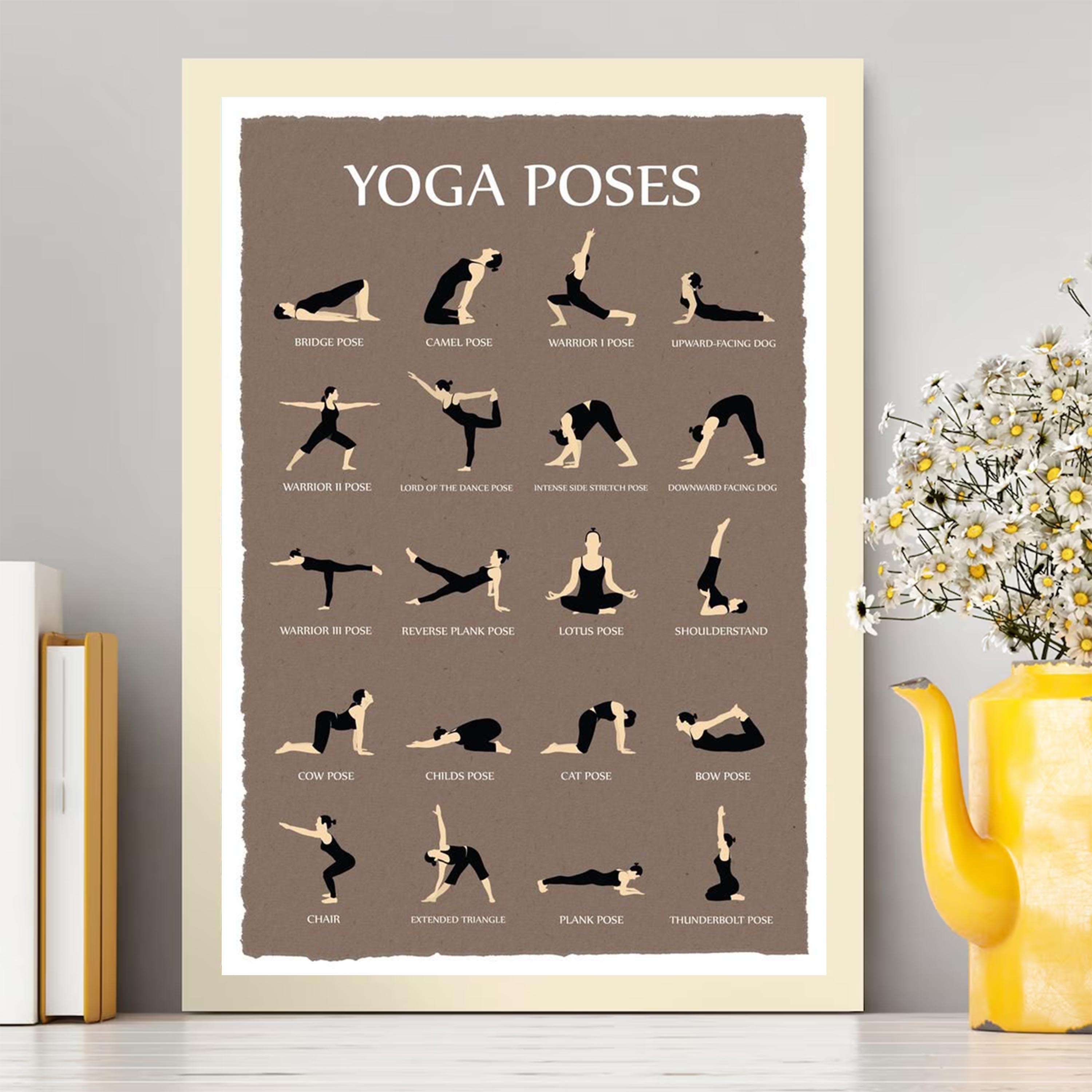 2pcs Canvas Poster, Modern Art, Yoga Breathe Print, Yoga Pose Canvas  Poster, Yoga Studio Decor, Yoga Simple Line Art, Ideal Gift For Bedroom  Living Ro