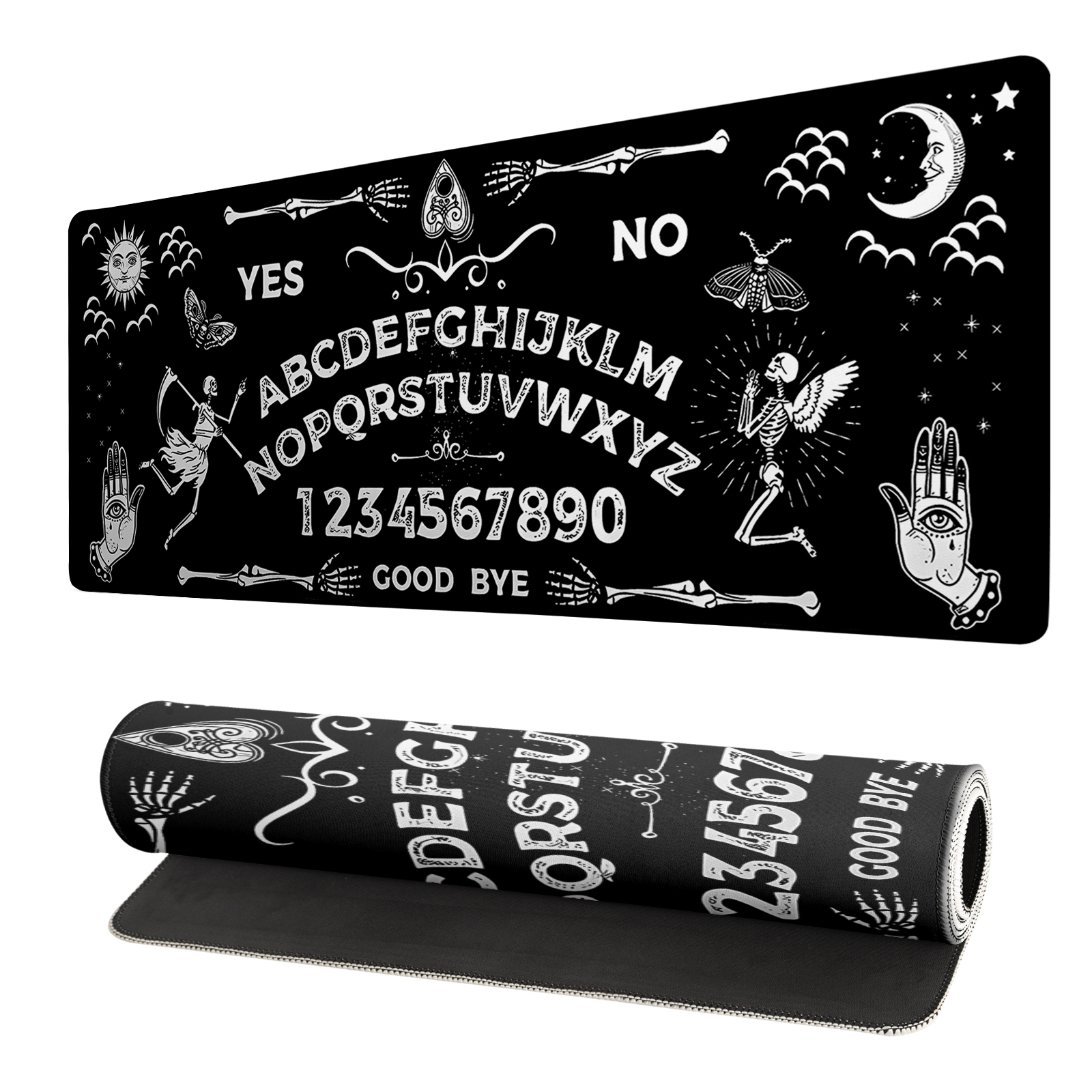 Goth Mouse Pad XL, Gothic Extended Large Gaming Mouse Pad, Black White  Spider Bat Mouse Pad Mousepad, Long Big Mouse Mat, Spooky Halloween Witch  Goth Desk Accessories Stuff Decor, 31.5 X 11.8