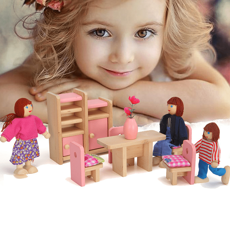 Simulation Doll House Music 3D Folding Early Education Entertainment Baby  Pretend Toy Cooking Coffee House Toy Baby Products