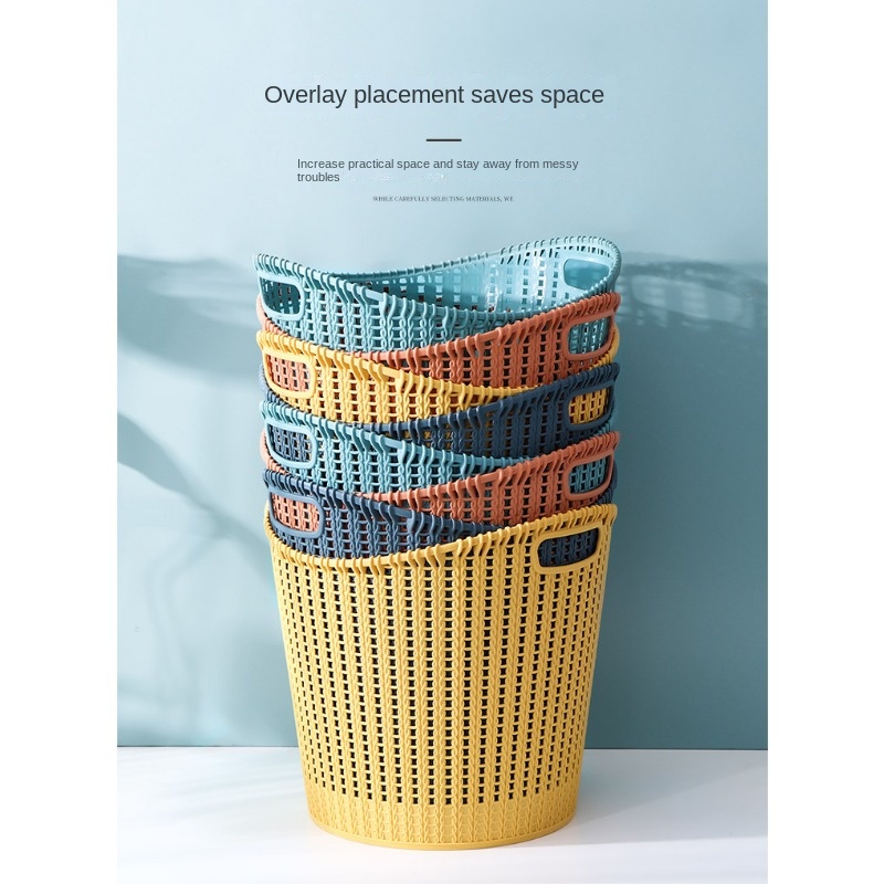 Nordic Style Laundry Basket With Handle Household Bathroom - Temu