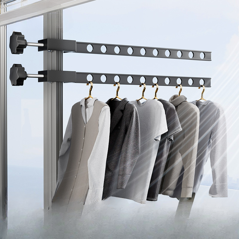 Folding clothes best sale hanger rod