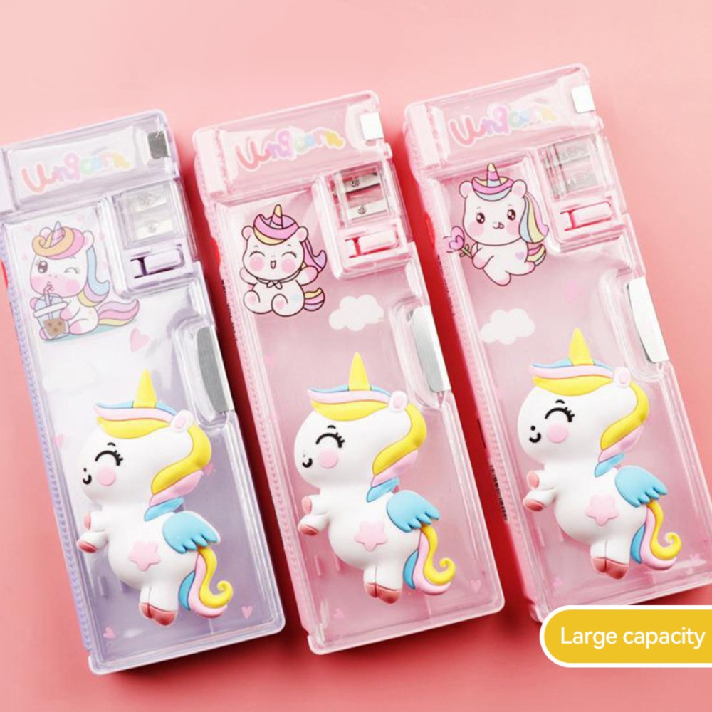 Unicorn Pencil Case for Girls,3D EVA Cute Pencil case Large