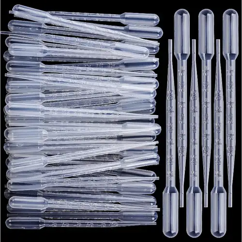 Pack of 12 Graduated 1ml, Glass Dropper with Black Suction Bulb, Medicine  Eye Droppers 3 Bent Tip Calibrated for Essential Oils, Science Laboratory