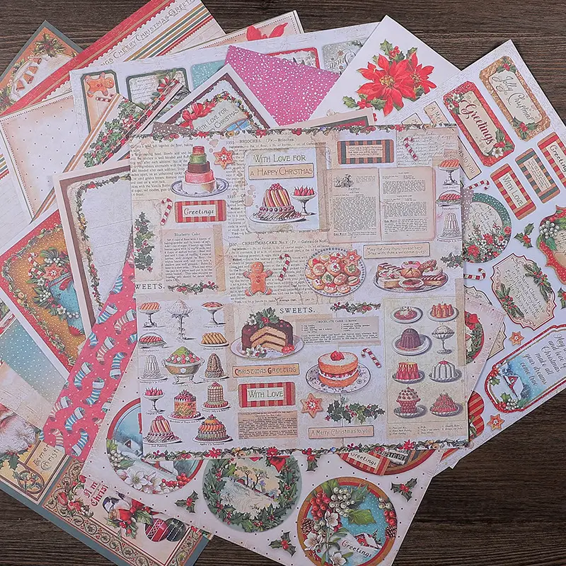 Large Size Merry Christmas Material Paper Retro Journal For - Temu