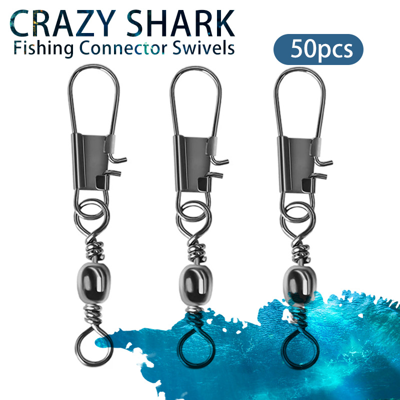 Crazy Shark Fishing Ball Bearing Rolling Swivel Line Hook - Temu