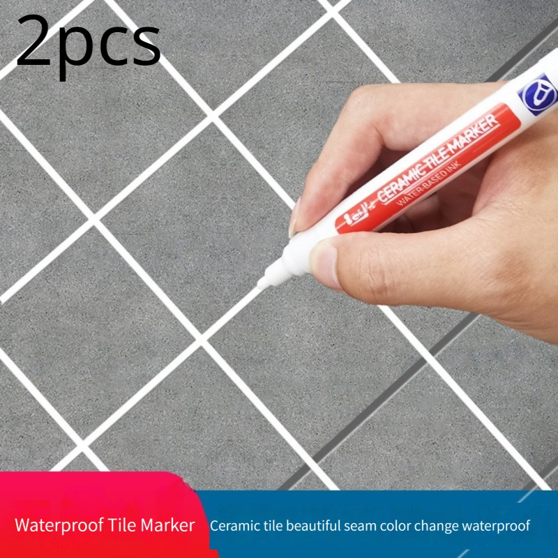 Waterproof Tile Marker Grout Pen Wall Seam Pen For Tiles Floor Bathroom  Decontamination Seam Repair Tools, For Hotel/Restaurant/Office/Commercial