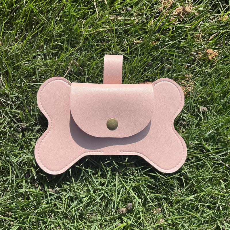 Bone Shaped Dog Poop Bag Holder Leash Attachment