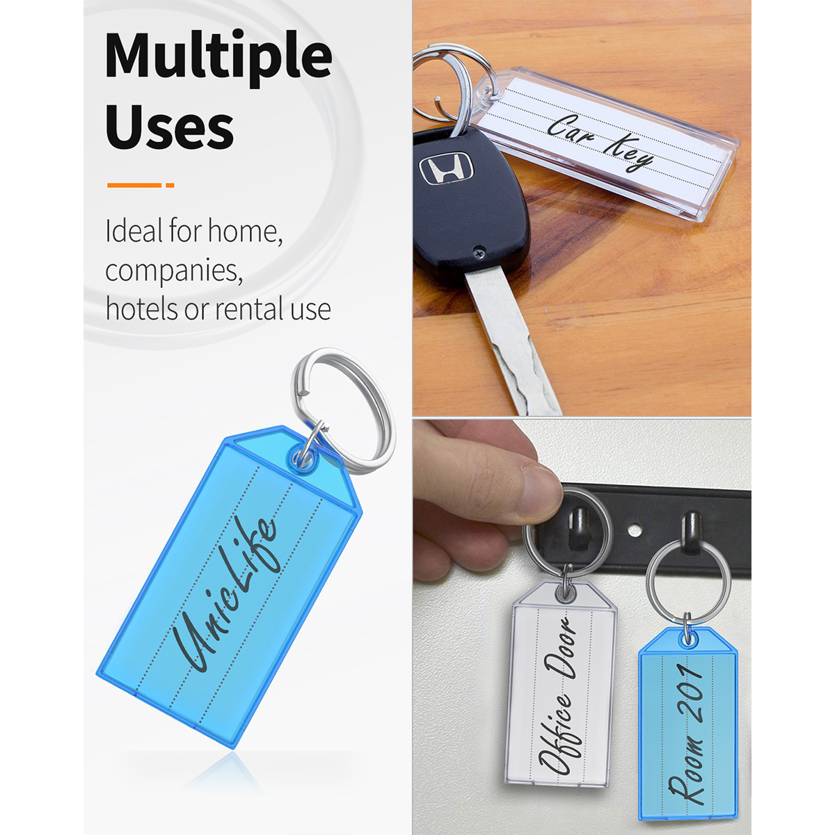 Key Tag with Flap & Split Ring