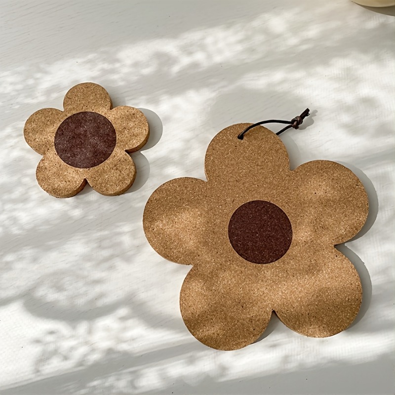 Heat Resistant Cork Coasters Absorbent Reusable And Thick - Temu