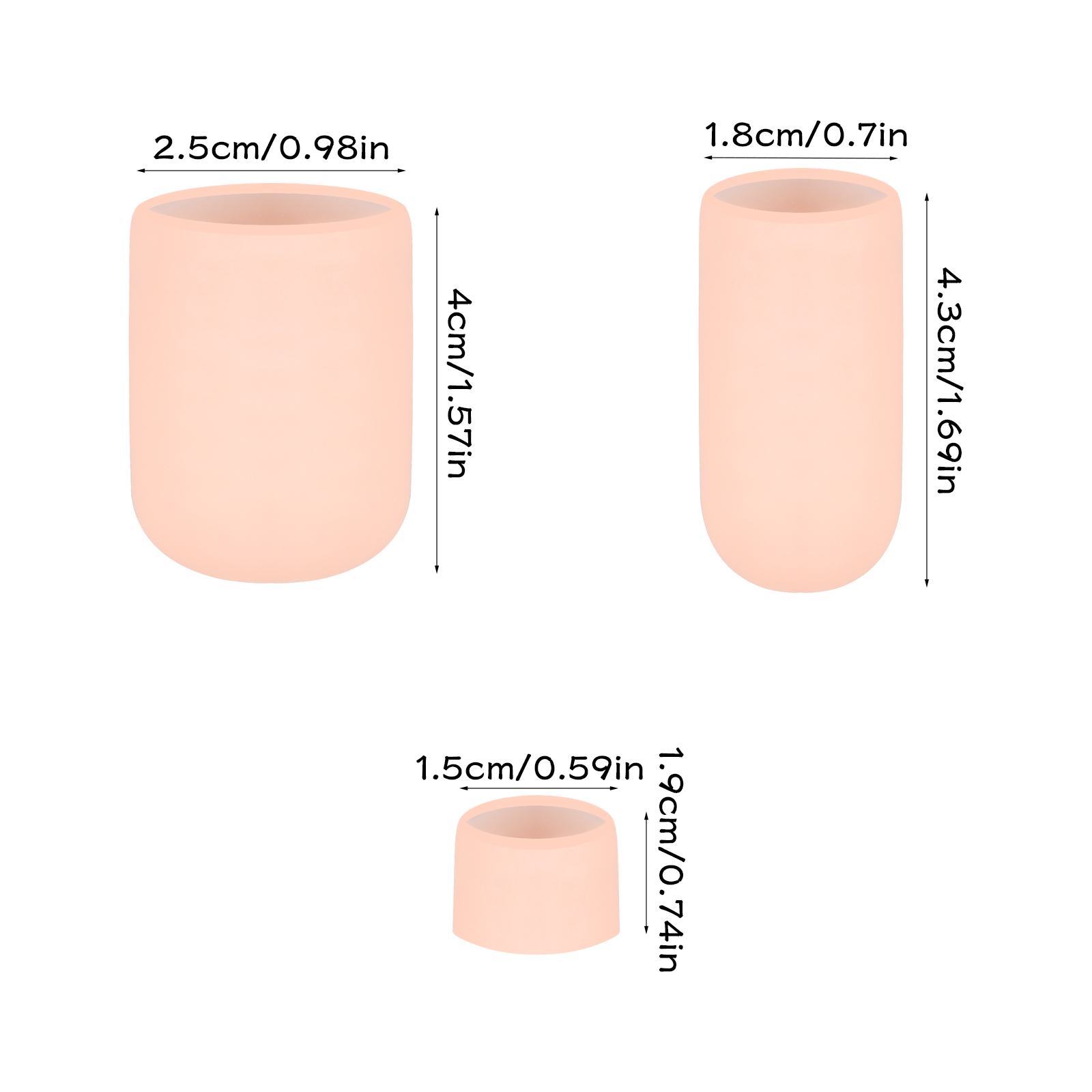 10 Pezzi Di Proteggi Dita In Silicone, Morbido Copri Dita In Gel, Copri  Dita In Silicone Tagliabile Per Unghie Mancanti, Calli, Vesciche,  Prevenzione