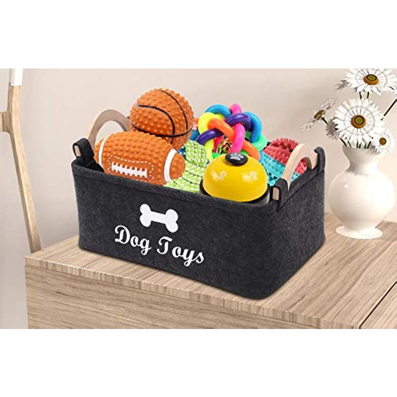 Personalized Dog Toy Basket, Canvas Storage Bag, Dog Toy Storage Tote, –  Whiskers World