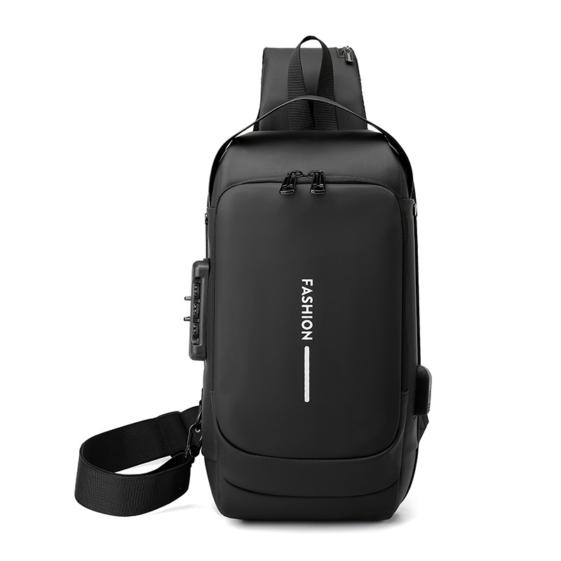 New Multifunction Crossbody Bag for Men Anti-theft Shoulder Messenger Bags  Male Waterproof Charging USB Bag Casual Tote