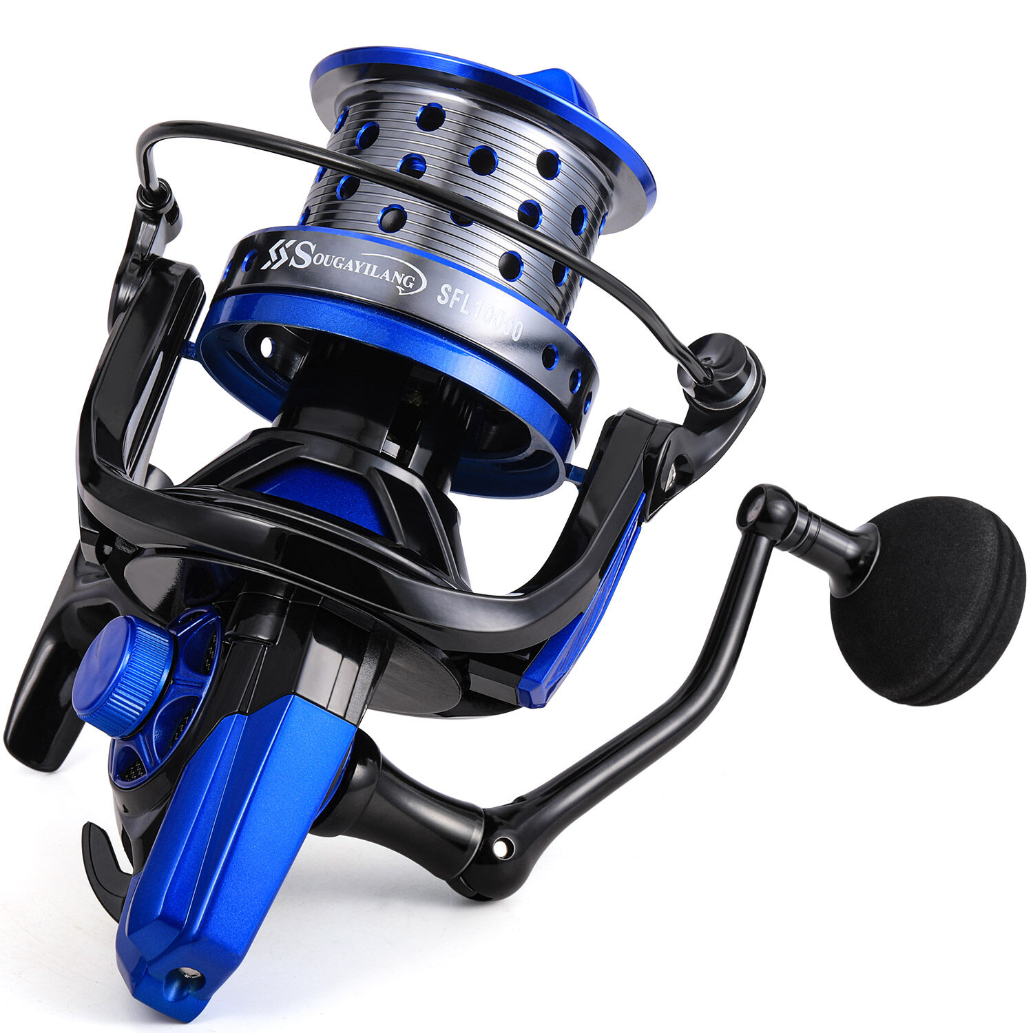 Sougayilang 1pc 10000 Series 4.7:1 Gear Ratio Spinning Reel, 11+1BB Metal  Fishing Reel With Max Drag 25kg/55lbs, Fishing Tackle For Advanced Anglers