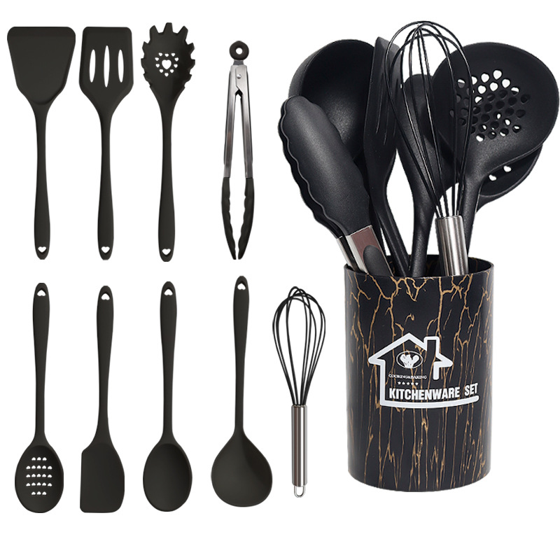 Kitchen Cooking Utensils Set, 14 Non-Stick Silicone Cooking