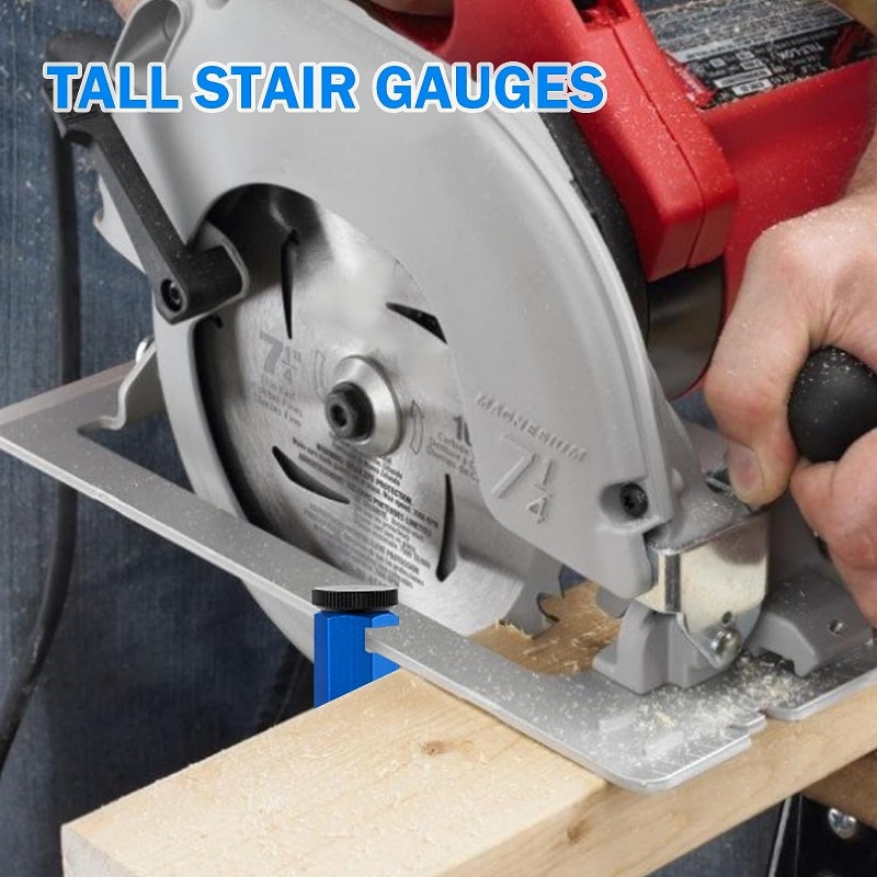 Tall Stair Gauges for Framing Square, Framing Jig for Stair Layout,  Non-Slip