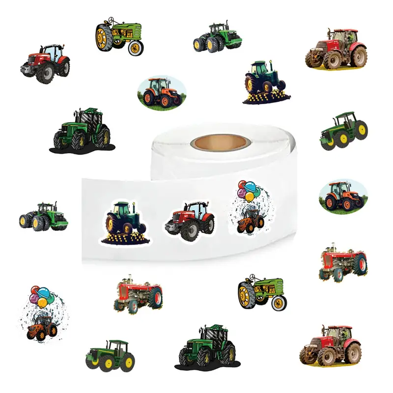 500 Stück Traktor-Aufkleber, Coole Aufkleberrollen Mit Selbstklebenden  Dichtungen Für Scrapbooking-Karten, Umschläge Und Handgefertigte Geschenke  Für