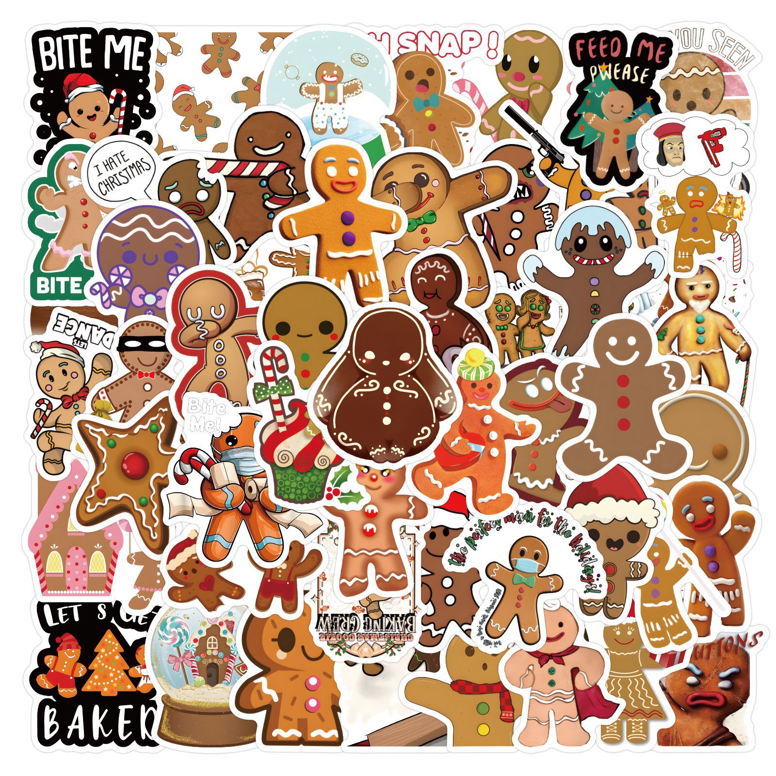 Christmas Stickers Cute Merry Christmas Vinyl Stickers - Temu