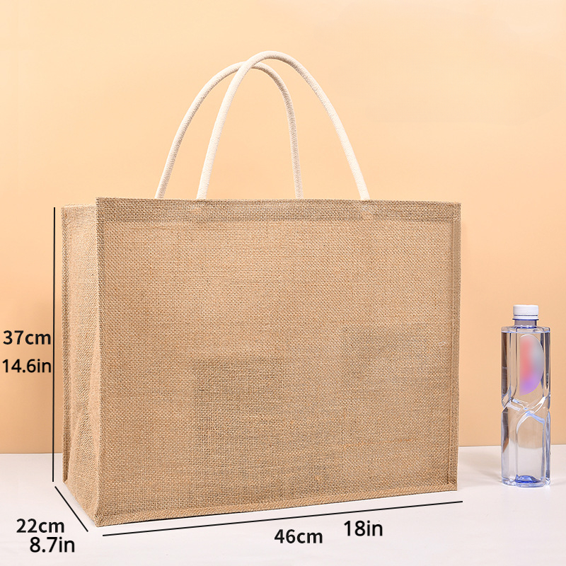 Yellow Hemp Bag Hand Painted Cotton Linen Handbag