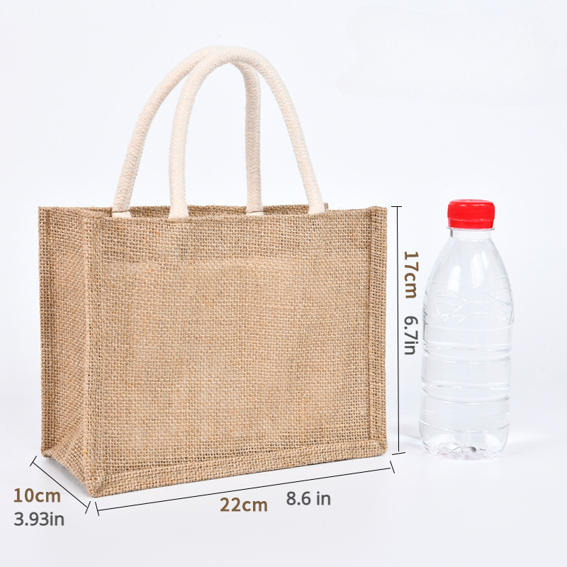Yellow Hemp Bag Hand Painted Cotton Linen Handbag
