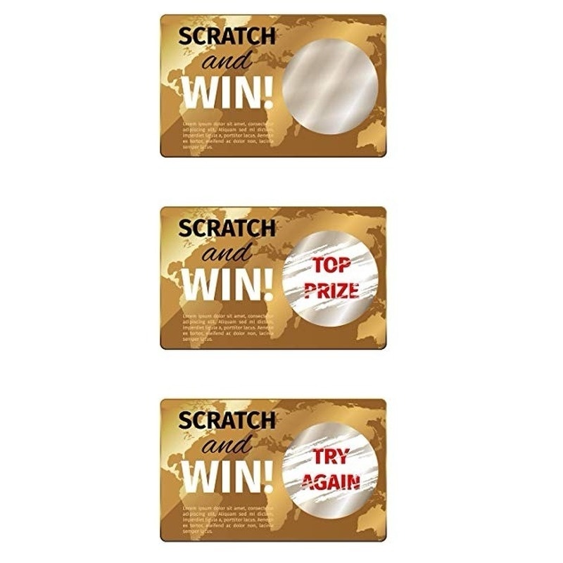 1 Inch Round Scratch Off Stickers | Free Shipping | Gold & Silver